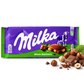 MILKA WHOLE HAZENULTS 95G
